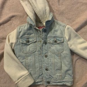 Girls Abercrombie Jean Jacket Hoodie